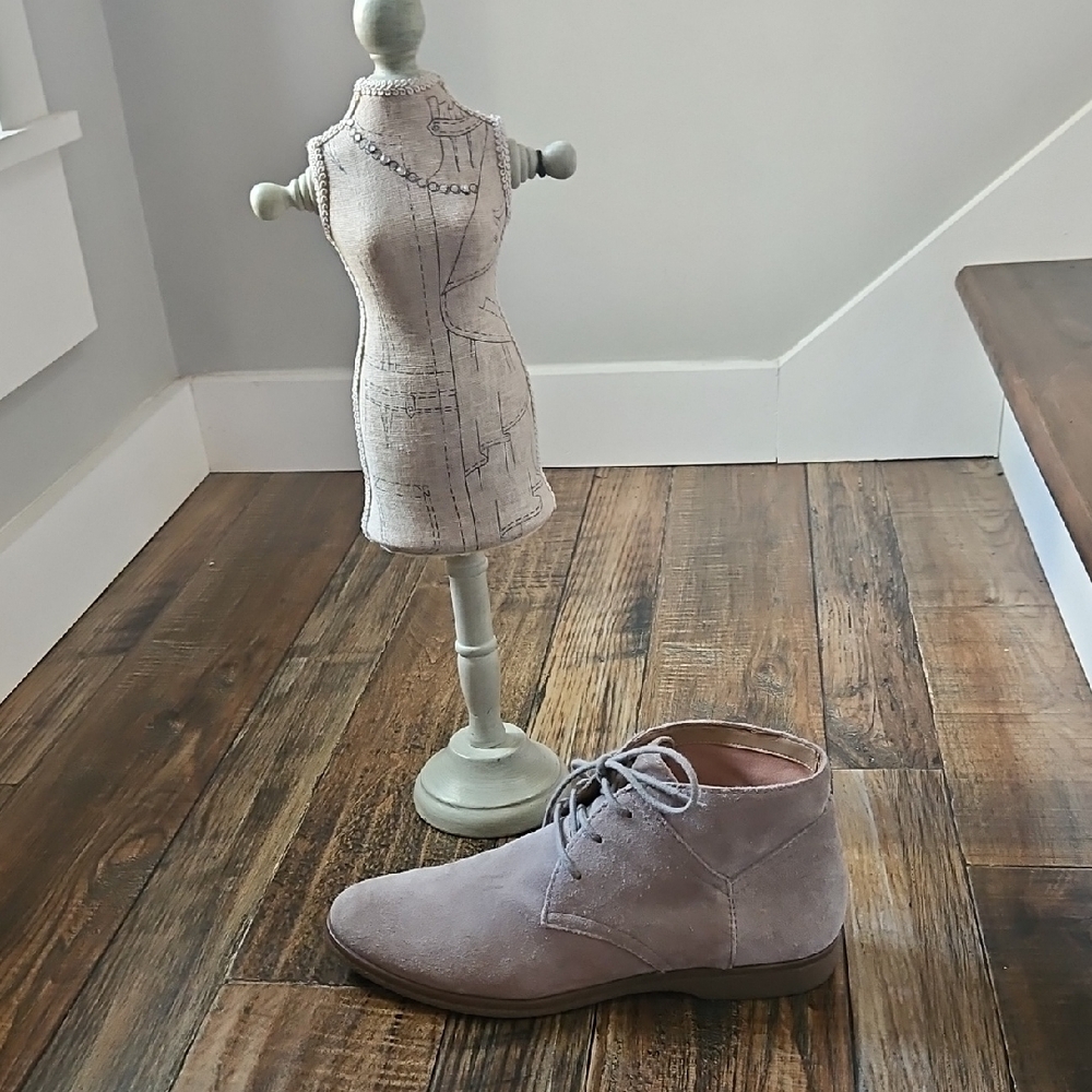Franco Sarto Taupe Suede Ankle Boots - Picture 8 of 9